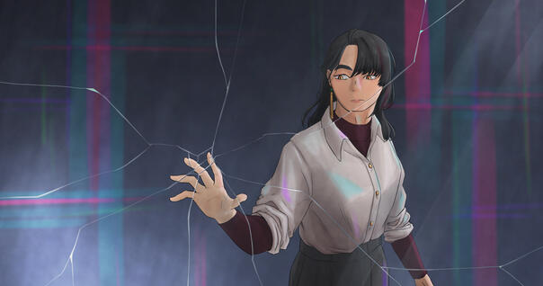 CrystallicDawn's "VORTEX", digital illustration, 4096 x 2160 px