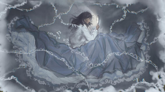 My Mirror Tells Lies, digital painting, 1920 x 1080 px