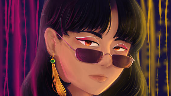 CrystallicDawn's "Poison", digital illustration, 1920 x 1080 px